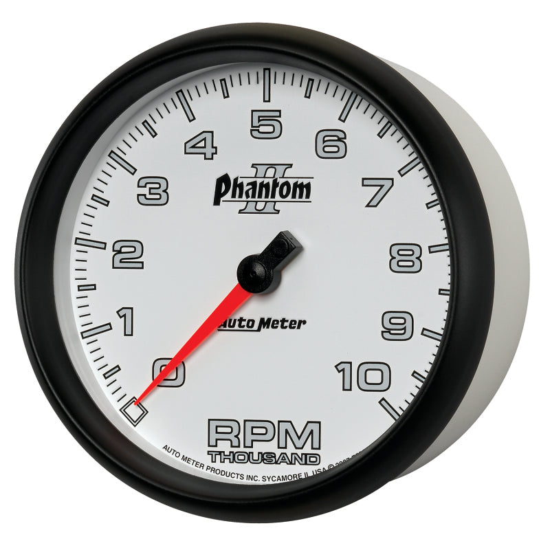 
                      
                        Autometer Phantom II 5in Electrical 10K RPM In-Dash Tachometer
                      
                    