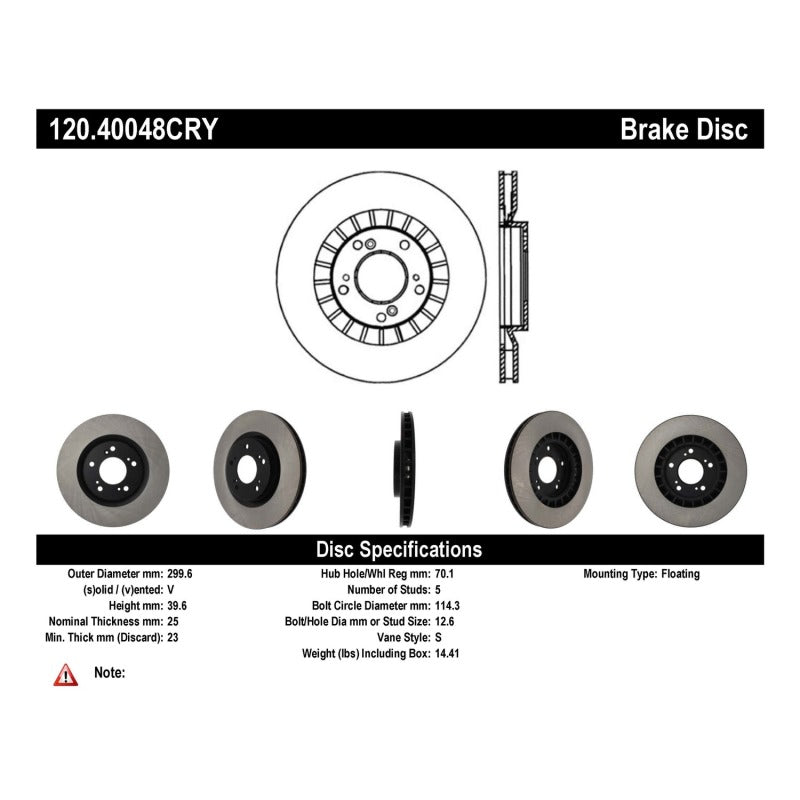 
                      
                        Stoptech 00-09 Honda S2000 Front CRYO-STOP Rotor
                      
                    