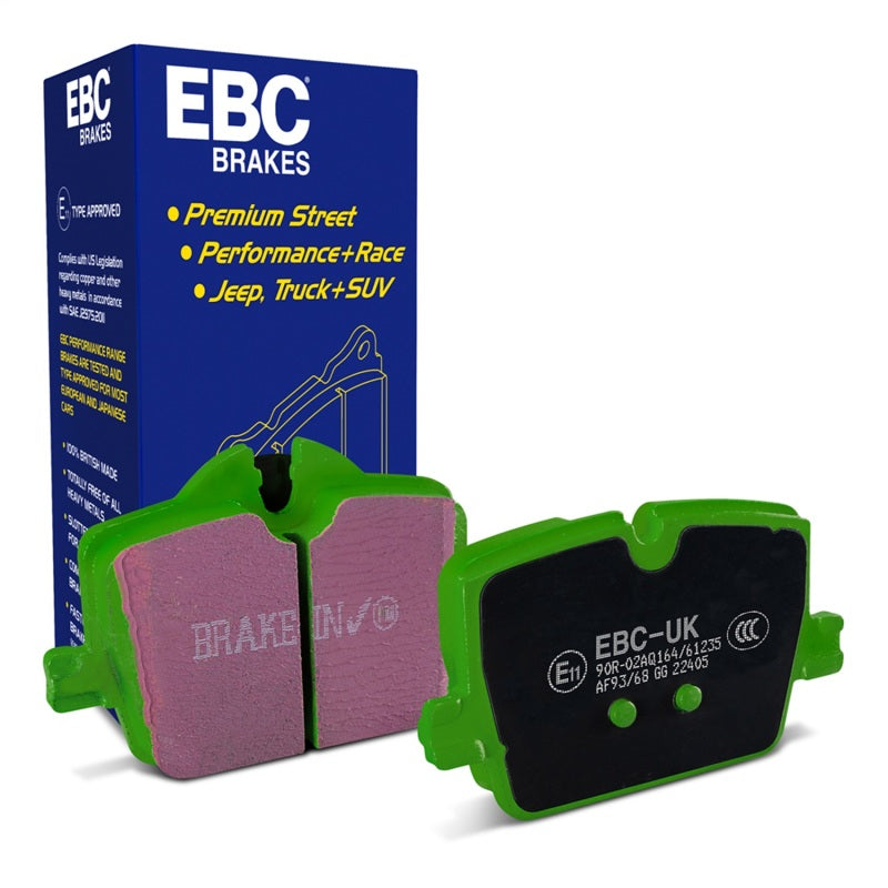 
                      
                        EBC 2019+ BMW Z4 G29 2.0T Greenstuff Rear Brake Pads
                      
                    