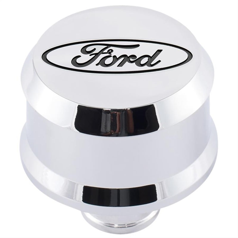 Ford Racing Slant Edge Breather - Chrome