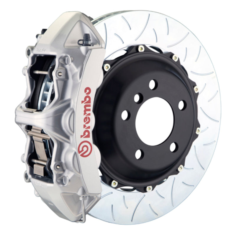 Brembo 05-11 SLK55 AMG (R171) Front GT BBK 6 Piston Cast 380x32 2pc Rotor Slotted Type-3-Silver