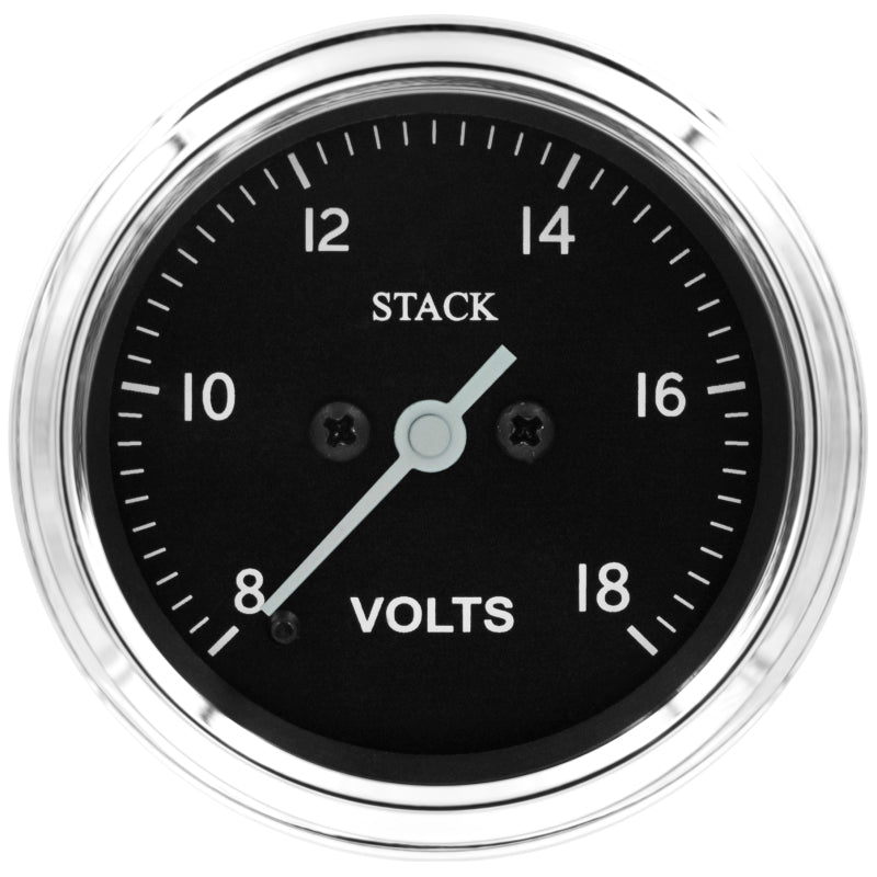 Autometer Stack 52 mm 8–18 V Pro Schrittmotor-Batteriespannungsmessgerät – Klassisch