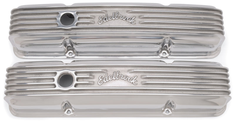 Edelbrock Valve Cover Classic Series Chevrolet 1959-1986 262-400 CI V8 Polshed