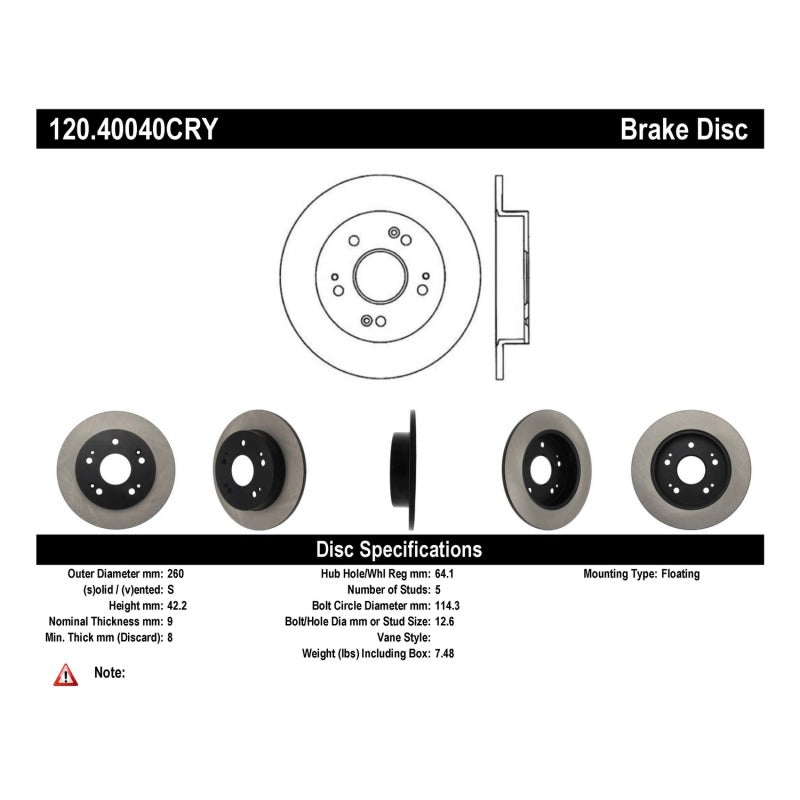 
                      
                        Stoptech Honda 99-01 Prelude / 06-13 Civic Si / 13-14 Acura ILX Rear Performance Cryo Rotor
                      
                    