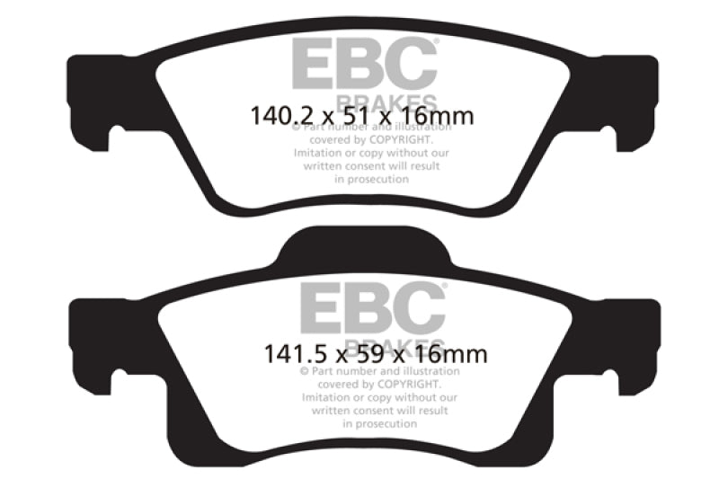 
                      
                        EBC 11+ Dodge Durango 3.6 Ultimax2 Rear Brake Pads
                      
                    