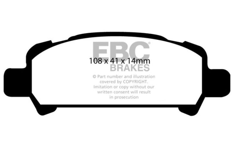 
                      
                        EBC 02-06 Subaru Baja 2.5 Redstuff Rear Brake Pads
                      
                    