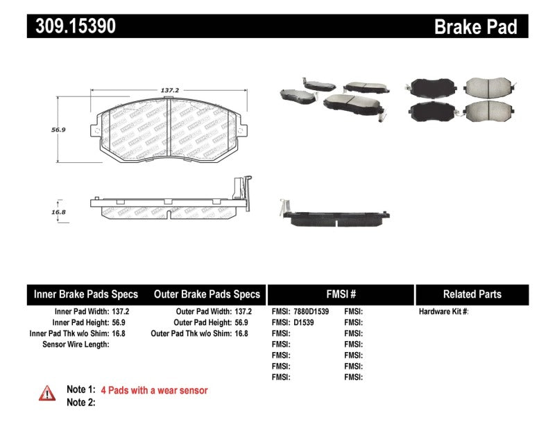 
                      
                        StopTech Performance 13 Scion FR-S / 13 Subaru BRZ Front Brake Pads
                      
                    