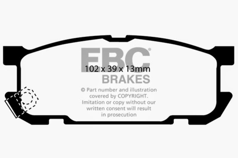 
                      
                        EBC 01-03 Mazda Miata MX5 1.8 (Sports Suspension) Yellowstuff Rear Brake Pads
                      
                    