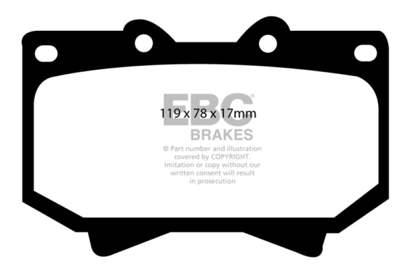 
                      
                        EBC 98-07 Lexus LX470 4.7 Yellowstuff Front Brake Pads
                      
                    