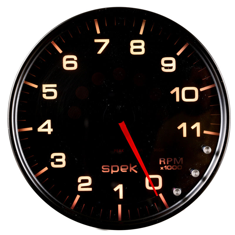 
                      
                        Autometer Spek-Pro Gauge Tachometer 5in 11K Rpm W/Shift Light & Peak Mem Black/Smoke/Black
                      
                    