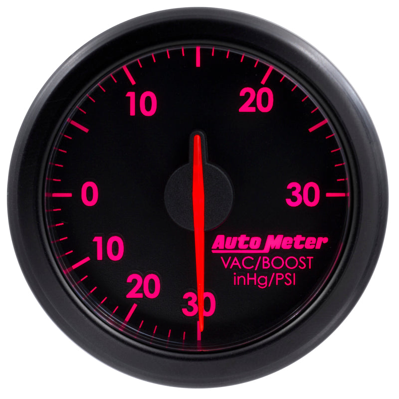 
                      
                        Autometer Airdrive 2-1/6in Boost/Vac Gauge 30in HG/30 PSI - Black
                      
                    