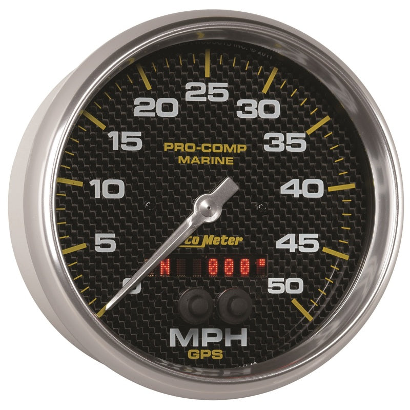 
                      
                        Autometer Speedometer Gauge 5 inch 50MPH GPS Marine Carbon Fiber
                      
                    