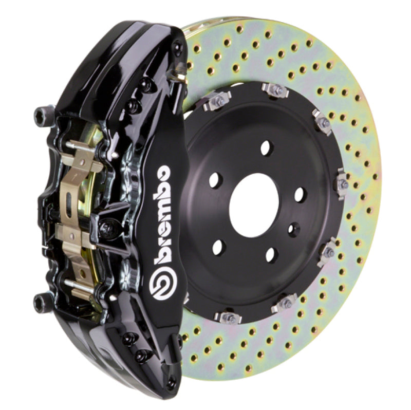 Brembo 14-18 1500 Sierra (w/ Alum Knuckles) Fr GT BBK 6Pis Cast 2pc 380x34 2pc Rtr Drill-Black