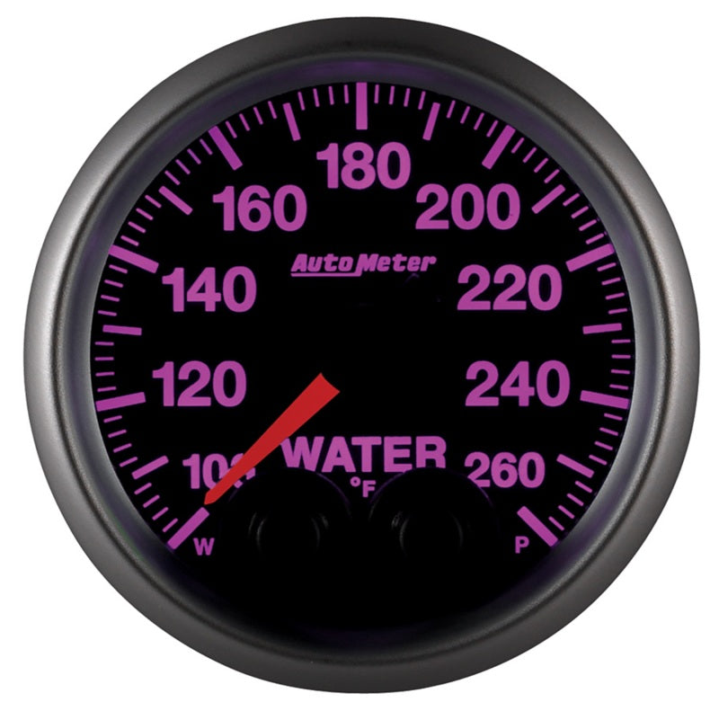 
                      
                        Autometer Elite 52mm 100-260 Degress F Water Temperature Peak and Warn Gauge w/ Electonic Control
                      
                    