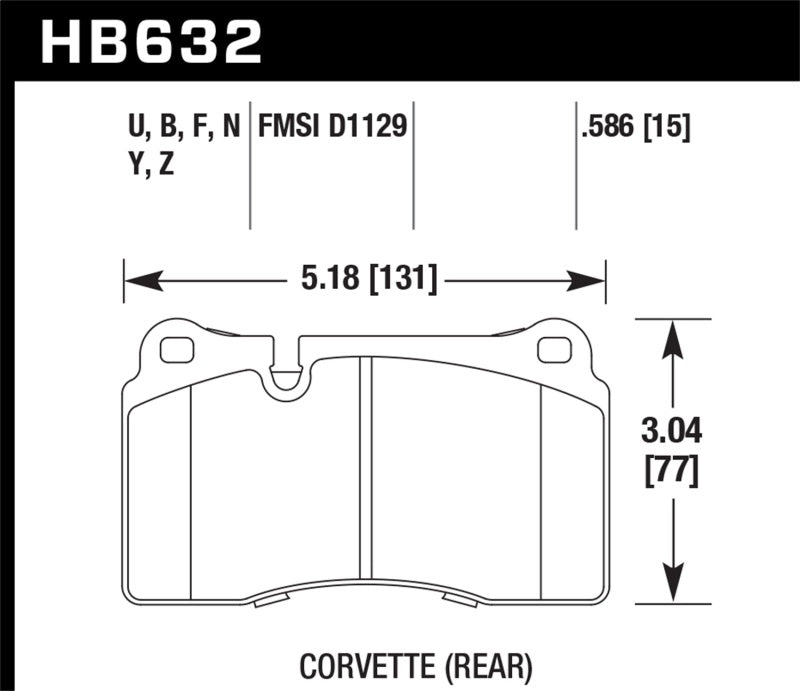 Hawk 2007-2015 Volkswagen Tourareg Base/V6/V6-Sport/TDI HPS 5.0 Performance Rear Brake Pads