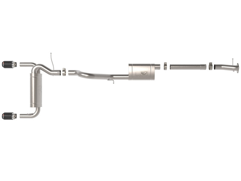 aFe 2021+ Ford Bronco L4-2.3L (t) / V6-2.7L (tt) Vulcan 3 cale do 2.5 cala SS Cat-Back - Carbon