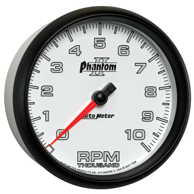 
                      
                        Autometer Phantom II 5in Electrical 10K RPM In-Dash Tachometer
                      
                    