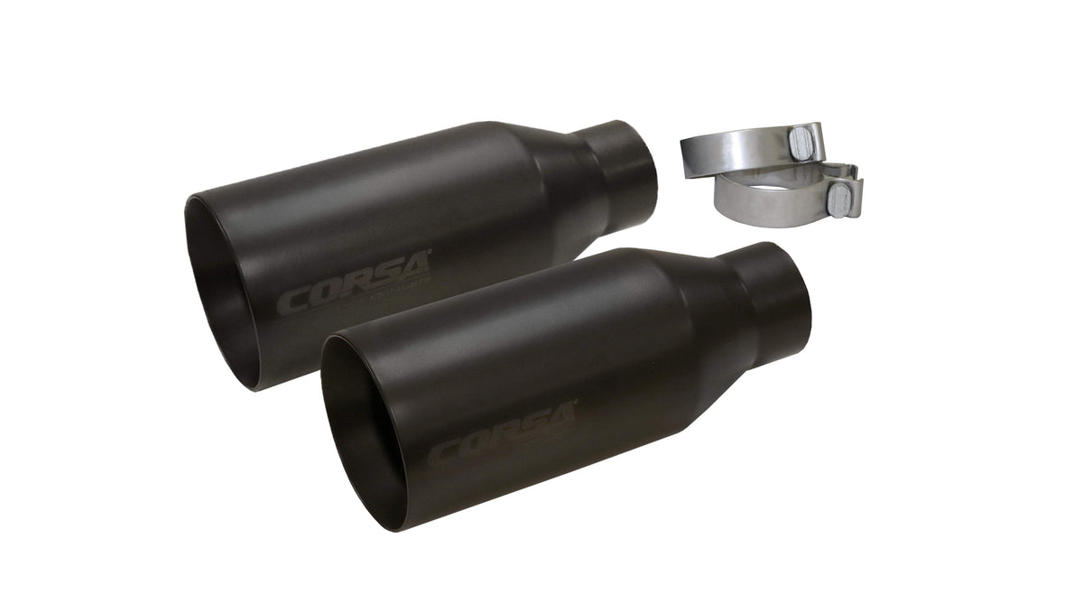 CORSA Performance 14051BPC — Black Powder Coat — Tips