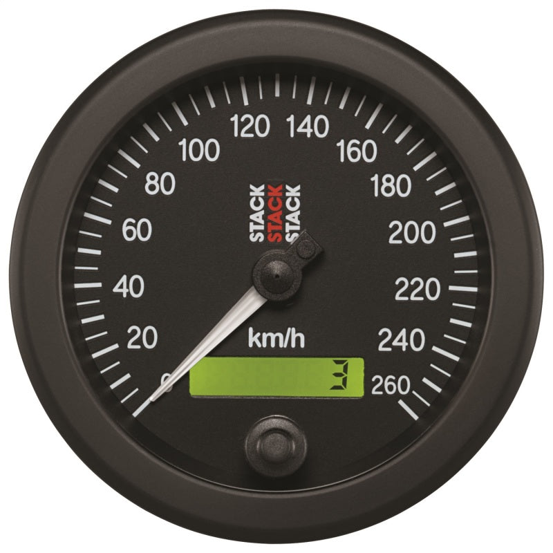 Autometer Stack 88mm 0-260 KM/H Electronic Speedometer - Black