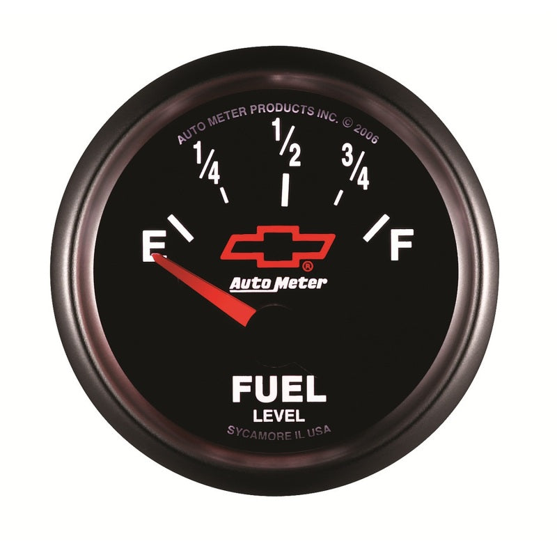 
                      
                        Autometer GM Bowtie Black 2-1/16 Fuel Level, 0-90 , Air-Core 8-18V
                      
                    