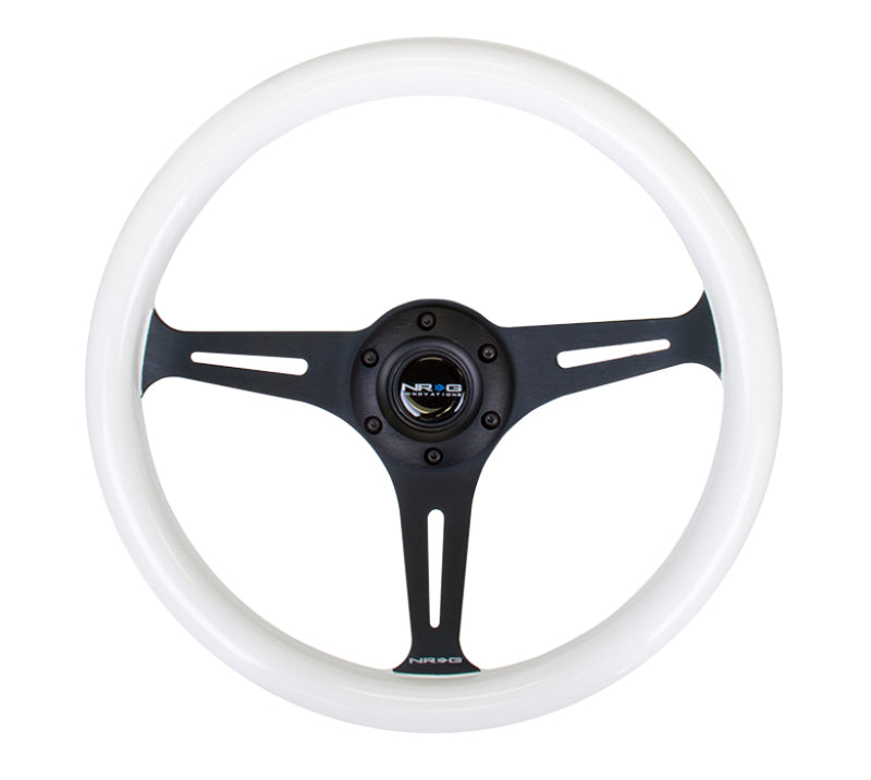 
                      
                        NRG Classic Wood Grain Steering Wheel (350mm) Glow-N-The-Dark Green Grip w/Black 3-Spoke Center
                      
                    