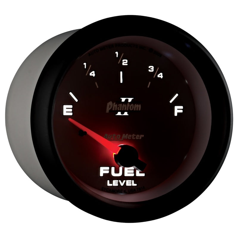 
                      
                        AutoMeter Gauge Fuel Level 2-5/8in. 240 Ohm(e) to 33 Ohm(f) Elec Phantom II
                      
                    