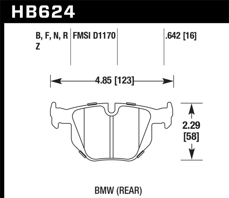 Hawk 06 BMW 330i/330xi / 07-09 335i / 07-08 335xi / 09 335d / 08-09 328i HPS Street Rear Brake Pads