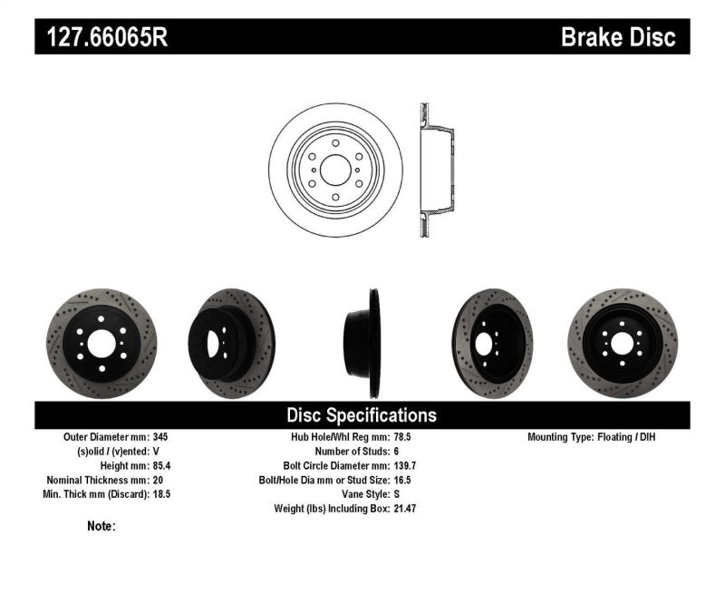 
                      
                        StopTech 05-10 GMC Sierra (w/ Rear Drum) / 07-09 GMC Yukon Rear Right Slotted & Drilled Rotor
                      
                    