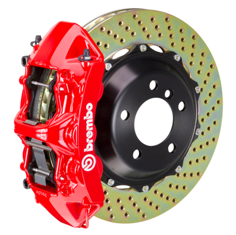 Brembo 12-20 GS350/GS350 F-Sport z wyłączeniem AWD Przód GT BBK 6-tłoczkowy odlewany 380x32 2-częściowy nawiercany czerwony wirnik