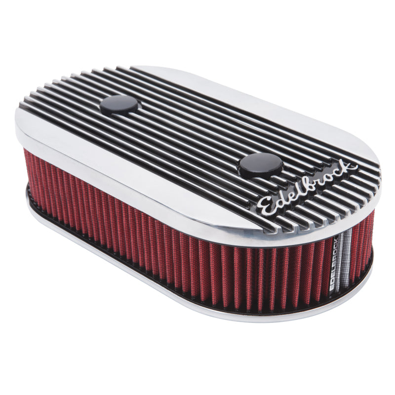 
                      
                        Edelbrock Air Cleaner Elite II Oval Dual-Quad Carbs 2 5In Red Element Polished
                      
                    