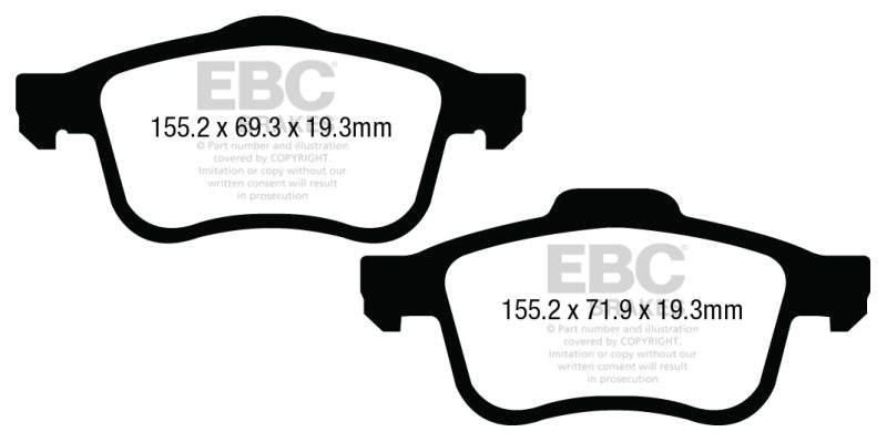 
                      
                        EBC 13+ Fiat 500L 1.4 Turbo Greenstuff Front Brake Pads
                      
                    