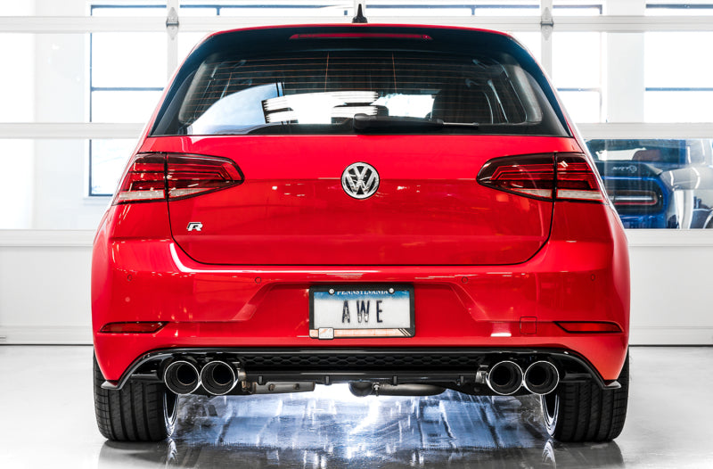 AWE Tuning Volkswagen Golf R MK7.5 SwitchPath Exhaust w/Chrome Silver Tips 102mm