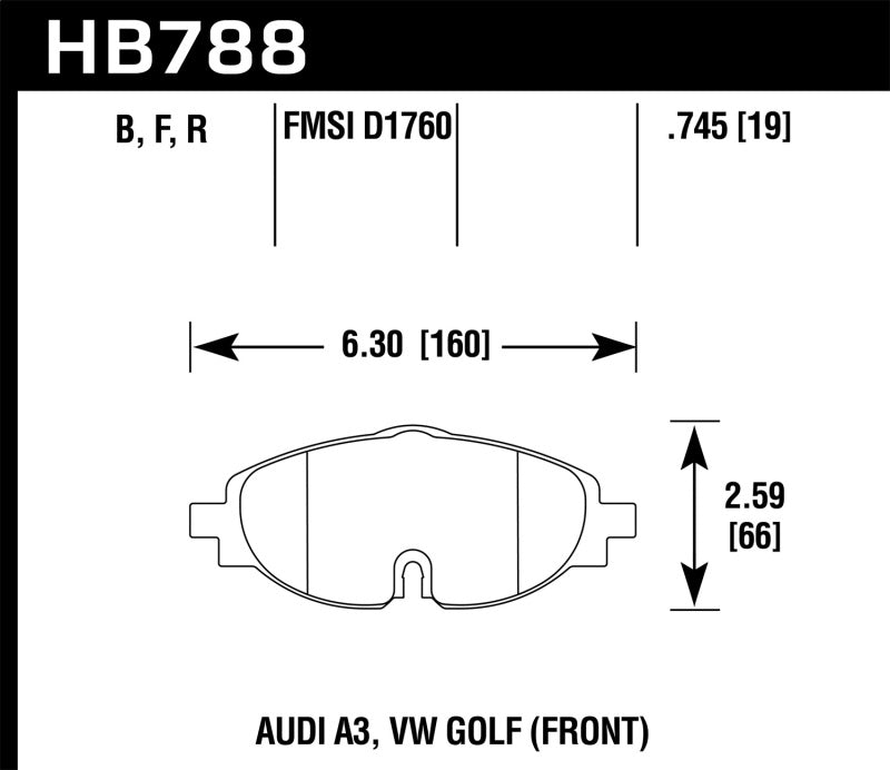 
                      
                        Hawk 15-17 VW Golf / Audi A3/A3 Quattro Front High Performance Brake Pads
                      
                    