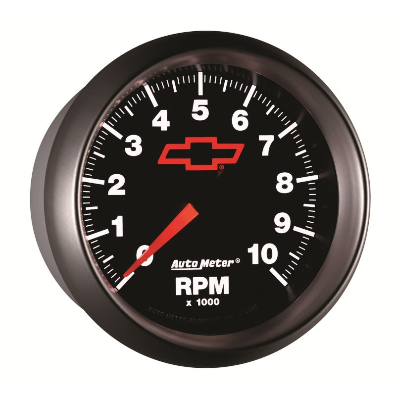 
                      
                        AutoMeter Gauge Tachometer 3-3/8in. 10K RPM In-Dash Chevy Red Bowtie Black
                      
                    