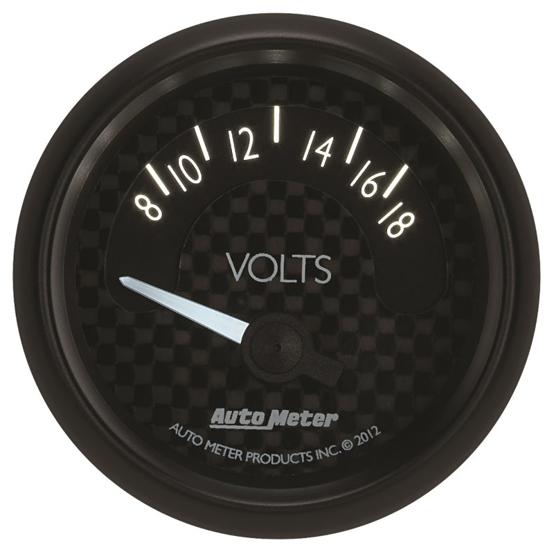 
                      
                        Autometer GT Series 52mm Short Sweep Electronic 8-18 Volts Voltmeter
                      
                    