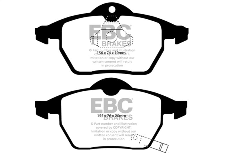 
                      
                        EBC 99-02 Saab 9-3 2.0 Turbo Greenstuff Front Brake Pads
                      
                    