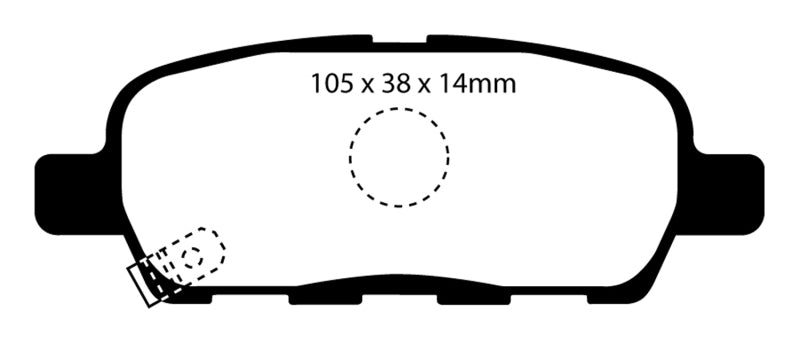 
                      
                        EBC 10-13 Infiniti FX35 3.5 Greenstuff Rear Brake Pads
                      
                    