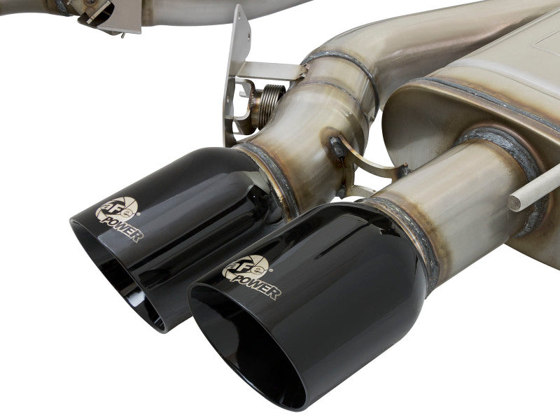 aFe MACHForce XP 3 cale, Cat Back Exhaust ze stali nierdzewnej 304 z czarnymi końcówkami, do Cadillac ATS-V V6-3.6L (tt) roczniki 2016-2017