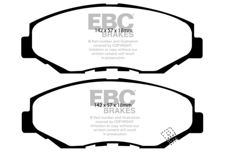 
                      
                        EBC 13-15 Acura ILX 1.5 Hybrid Yellowstuff Front Brake Pads
                      
                    