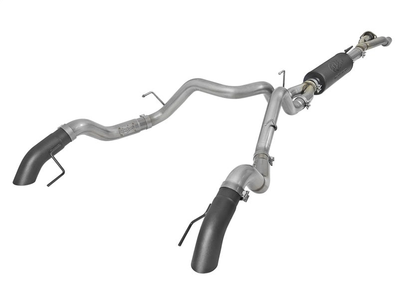 aFe MACH Force-Xp Cat-Back Exhaust w/Dual Hi-Tuck Tips Black 17-18 Ford F-150 Raptor V6-3.5L (tt)