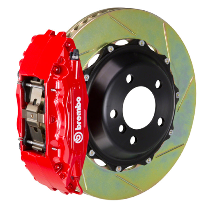 Brembo 00-02 Expedition 2WD Fr GT BBK 4Pis Guss 2-teilig 355x32 2-teiliger Rotor geschlitzt Typ1-Rot