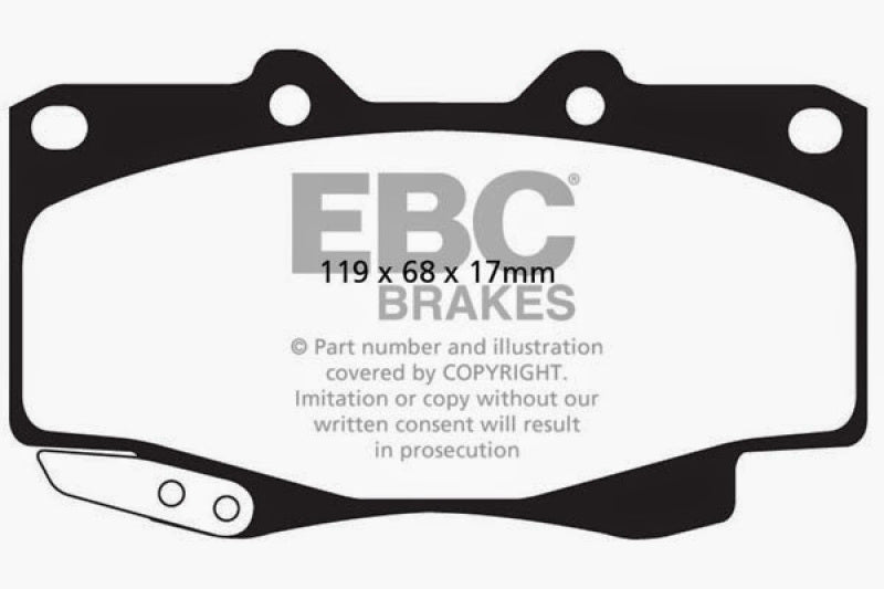 
                      
                        EBC 99-04 Toyota Tacoma 4WD 2.7 Yellowstuff Front Brake Pads
                      
                    