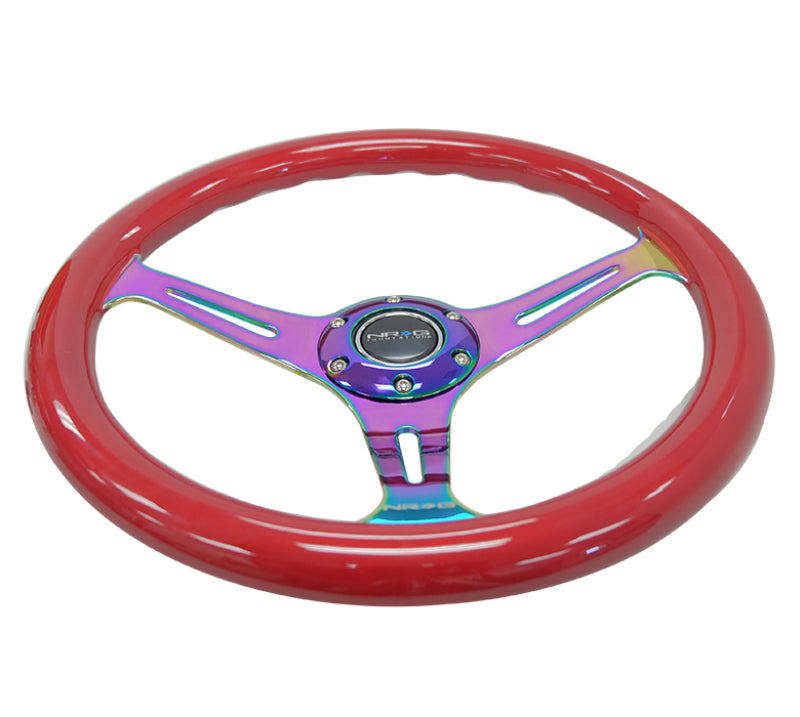 
                      
                        NRG Classic Wood Grain Steering Wheel (350mm) Red Grip w/Neochrome 3-Spoke Center
                      
                    