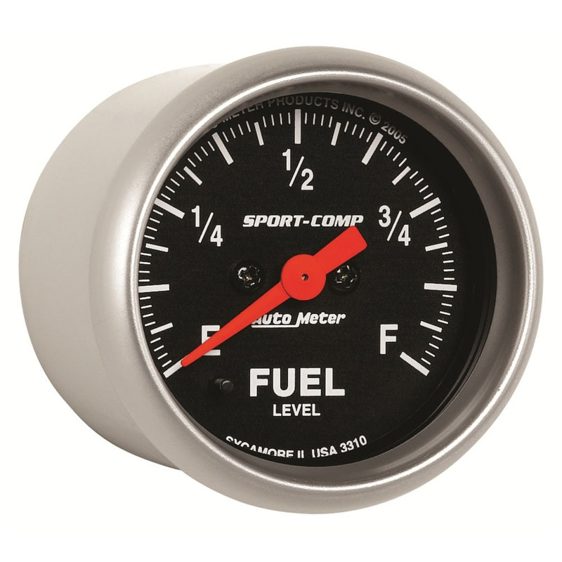 
                      
                        Autometer Sport Comp 52mm Full Sweep Electronic Fuel Level Programmable Empty-Full Range Gauge
                      
                    