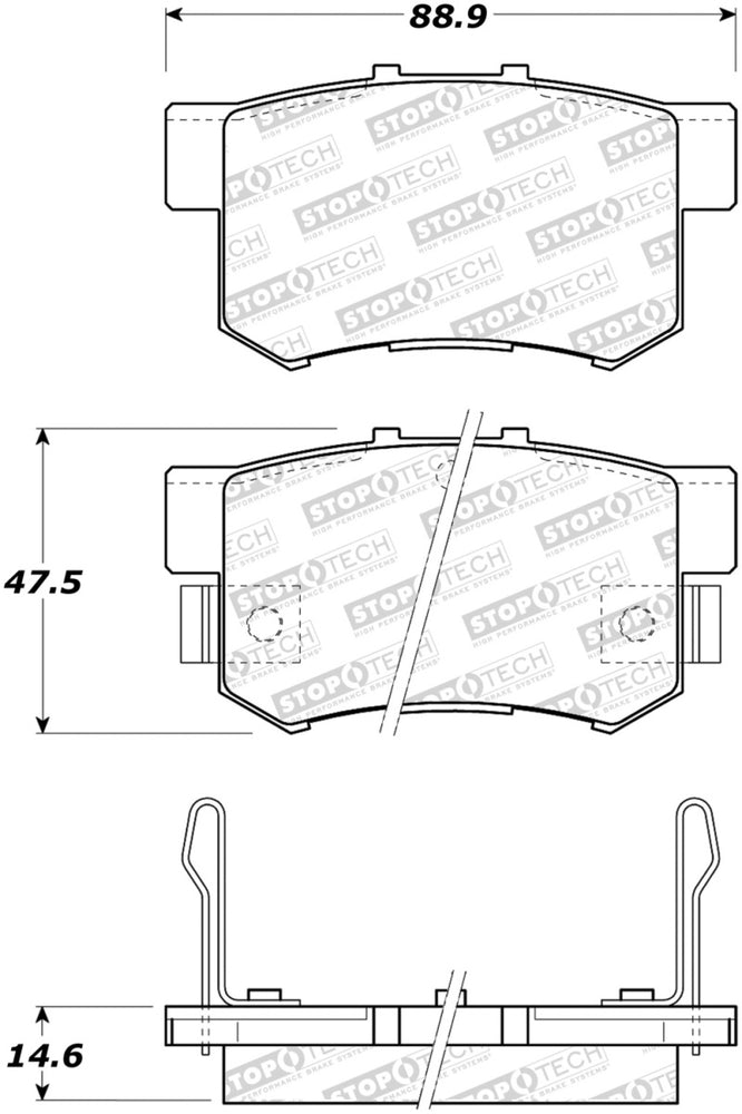 StopTech Performance 2000-2009 Honda S2000 Rear Sport Brake Pads