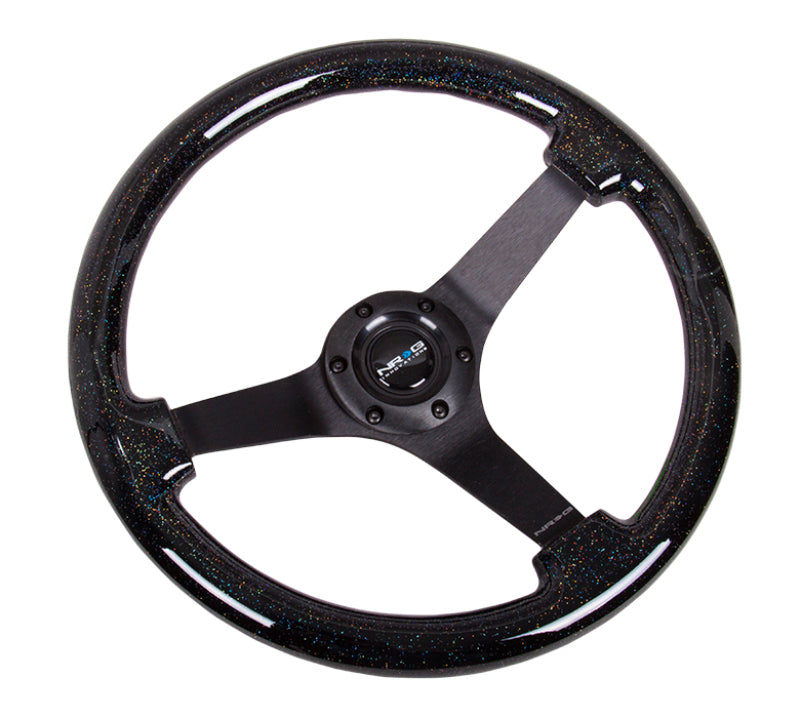 
                      
                        NRG Reinforced Steering Wheel (350mm / 3in Deep) Classic Blk Sparkle Wood Grain w/Blk 3-Spoke Center
                      
                    