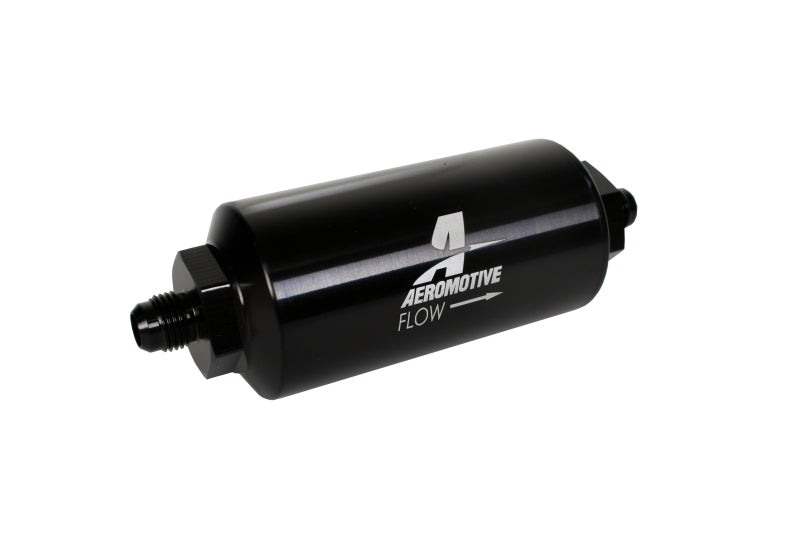 
                      
                        Aeromotive In-Line Filter - (AN-6 Male) 10 Micron Microglass Element Bright Dip Black Finish
                      
                    