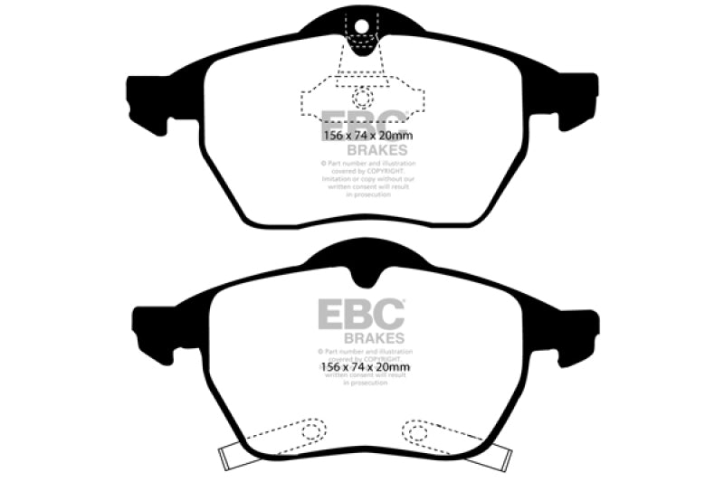 
                      
                        EBC 98 Saab 9-3 2.0 Turbo Greenstuff Front Brake Pads
                      
                    