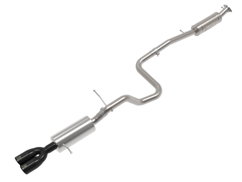 aFe Takeda Series 2 1/2 cala 304 SS Cat-Back 14-19 Ford Fiesta L4-1.6L (t) z czarną końcówką