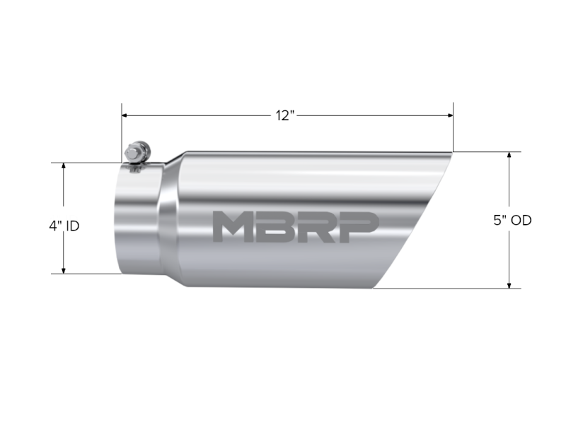 
                      
                        MBRP Universal Tip 5 O.D. Dual Wall Angled 4 inlet 12 length
                      
                    